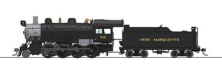 Broadway Limited 6351 HO Scale 2-8-0 Consolidation - Sound, DCC and Smoke - Paragon3(TM) -- Pere Marquette 918 (black, graphite)