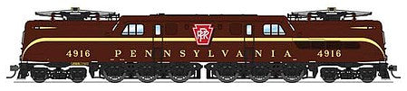 Broadway Limited 6369 HO Scale GG1 Electric - Sound and DCC - Paragon3(TM) -- Pennsylvania Railroad 4916 (Tuscan, Single Stripe, buff Lettering)