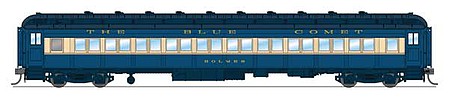 Broadway Limited 6439 HO Scale 80' Coach Single Car - Ready to Run -- Central Railroad of New Jersey 2 (Fantasy Scheme Blue Comet, blue, cream)