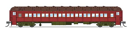 Broadway Limited 6510 N Scale PRR P70 Heavyweight Coach 2-Pack - Ready to Run -- Pennsylvania Railroad Set A (1931-1937, No AC, Tuscan, tan, olive)
