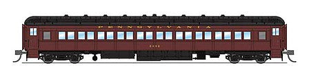 Broadway Limited 6521 N Scale PRR P70R Heavyweight Coach - Ready to Run -- Pennsylvania Railroad No.2 (1945-1948, Ice AC, Tuscan, black)