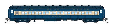 Broadway Limited 6529 N Scale 80' Heavyweight Coach - Ready to Run -- Central Railroad of New Jersey No.2 (Fantasy Scheme, , Blue Comet, blue, bla