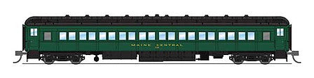 Broadway Limited 6535 N Scale 80' Heavyweight Coach 2-Pack - Ready to Run -- Maine Central Set B (Fantasy Scheme, green, black, gold)