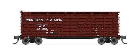 Broadway Limited 6584 N Scale PRR K7 Stock Car with Cattle Sounds - Ready to Run -- Western Pacific (Boxcar Red)