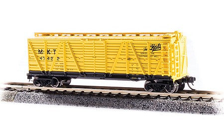 Broadway Limited 6591 N Scale PRR K7 Stock Car No Sound 2-Pack - Ready to Run -- Missouri-Kansas-Texas (yellow, black, The Katy Logo)