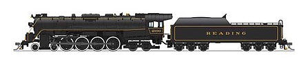 Broadway Limited 6800 HO Scale Class T1 4-8-4 - Sound and DCC - Paragon4 -- Reading 2105 (In-Service, black, yellow)