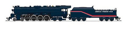 Broadway Limited 6808 HO Scale Class T1 4-8-4 - Sound and DCC - Paragon4 -- American Freedom Train 1 (Early 1975, black, red)