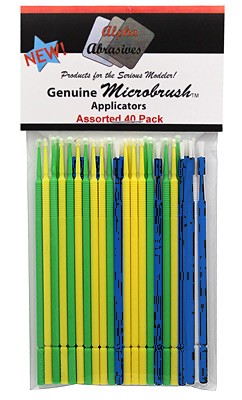 Brushes 1400 Alpha MicroBrush Assorted: Regular, Fine, Superfine, Ultrabrush (40/pk)