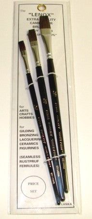 Brushes 6009 Solo Brush: LENOX 1/4,3/8,1/2 Camel Hair Brushes (3)