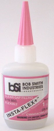 Bob Smith Industries 120 Insta-Flex Clear Rubber-Toughened CA Glue 1oz