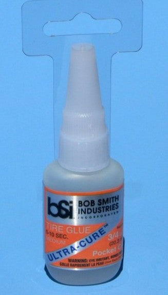 Bob Smith Industries 130 Ultra-Cure Tire CA Glue for R/C Vehicles .75oz