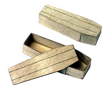 BTS (Better Than Scratch) 13009 O Scale Pinch-Toe Coffin pkg(4)