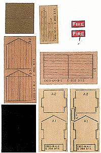 BTS 13010 O Scale Fire Hose Storage Shed - Kit (Laser-Cut Wood & Card) -- Footprint: 8 x 8'  2.4 x 2.4m Scale