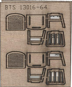 BTS (Better Than Scratch) 13016 O Scale Wood Chairs -- Straight