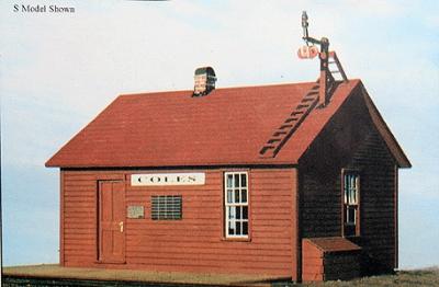BTS 17124 O Scale Craftsman Kits - Coles Station -- Scale 30 x 26'  91.4 x 79.2m