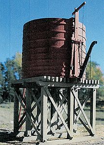 BTS 17490 O Scale McCabe Lumber Rail Facility Series - Kit (Laser-cut Wood) -- 20,000-Gallon Open-Top Water Tank O: Scale 18 x 18'  5.5 x 5.5m Scale