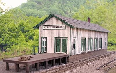BTS 17500 O Scale Freight House - Kit (Laser-Cut Wood & Card, Includes Dock) -- Scale 20 x 74' House with 30' Dock  6.1 x 22.6m House with 9.1m Dock