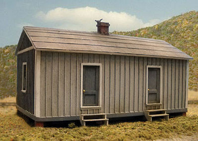 BTS 17657 O Scale C&O Quinnimont Section Car House -- Laser-Cut Wood Kit - 31 x 16 Scale Feet