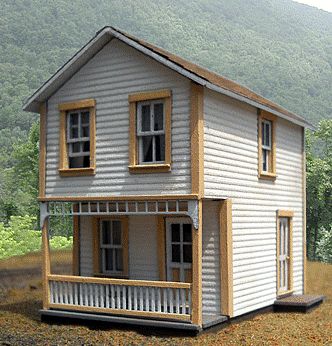 BTS 17702 O Scale #114 2nd Street - Kit (Laser-Cut Wood & Card) -- 17 x 21'  5.2 x 6.4m Scale