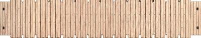 BTS (Better Than Scratch) 22608 HO Scale Laser-Cut, Self-Adhesive Wood Flat Car Deck -- For Life-Like Proto 2000 53' Flat Car