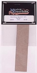 BTS (Better Than Scratch) 22609 HO Scale Laser-Cut, Self-Adhesive Wood Flat Car Deck -- For Funaro & Camerlengo East Broad Top Flat Car #73