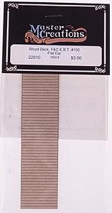 BTS (Better Than Scratch) 22610 HO Scale Laser-Cut, Self-Adhesive Wood Flat Car Deck -- For Funaro & Camerlengo East Broad Top Flat Car #100