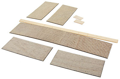 BTS (Better Than Scratch) 22623 HO Scale Boxcar Interior & Roofwalk -- Laser-Cut Wood Kit - Fits Red Caboose X-29 Boxcar