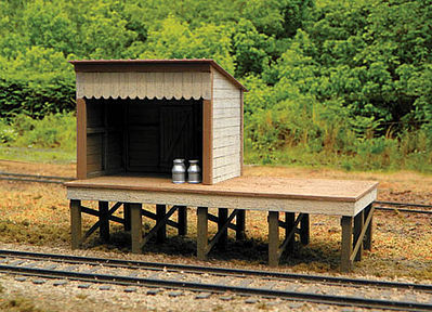 BTS (Better Than Scratch) 27306 HO Scale Dodson Farm's Milk Platform -- Kit - Scale 25 x 11' 7.6 x 3.4m