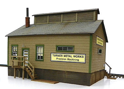 BTS (Better Than Scratch) 27307 HO Scale Turner Machine Works -- Laser-Cut Wood Kit - 10 x 9-3/4" 25.4 x 24.8cm