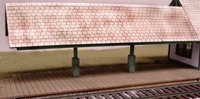 BTS (Better Than Scratch) 27401 HO Scale Flagstop Covered Platform -- Laser-Cut Wood Kit - 40 x 15 Scale Feet