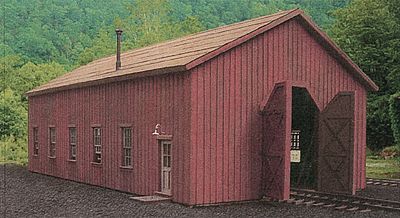 BTS (Better Than Scratch) 27486 HO Scale McCabe Lumber Rail Facility Series - Kit (Laser-cut Wood) -- Car Repair Shop - Standard Gauge: 8-7/16 x 5" 21.4 x 12.7cm