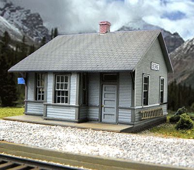 BTS (Better Than Scratch) 27555 HO Scale Great Northern 24' Berne Depot -- 9-3/5 x 6-1/2"