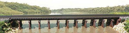 BTS (Better Than Scratch) 7144 S Scale Wood Estuary Railroad Trestle -- Laser-Cut Wood Kit - 14 x 90 Scale Feet