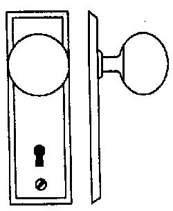 BTS (Better Than Scratch) 747 S Scale Door Knob & Plate -- Brass pkg(2)
