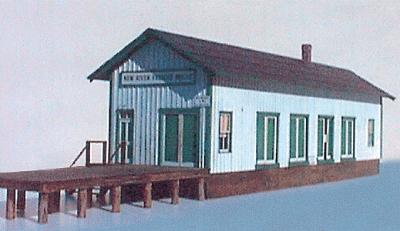 BTS (Better Than Scratch) 7500 S Scale Freight House - Kit (Laser-cut Wood & Card) -- House: Scale 20 x 74' 6.1 x 22.6m; Dock: Scale 30' 9.1m