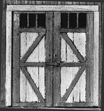 BTS (Better Than Scratch) 780 S Scale Freight Door -- With Separate Handle (Laser-Cut Wood)
