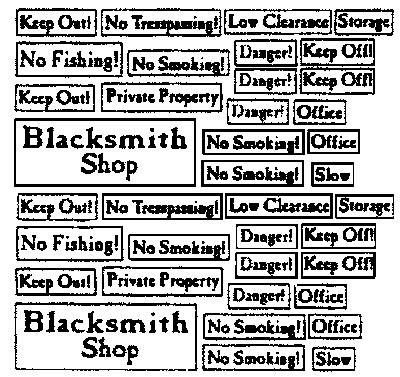 BTS (Better Than Scratch) 930 S Scale Warning Signs