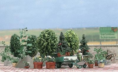 Busch 1211 HO Scale Garden Detail Set - Kit