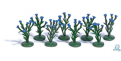 Busch 1247 HO Scale Cornflowers - Assembled -- pkg(8)