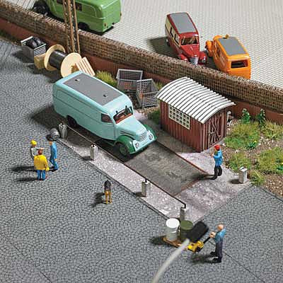 Busch 1649 HO Scale Truck Scalehouse with Scale -- Laser-Cut Kit