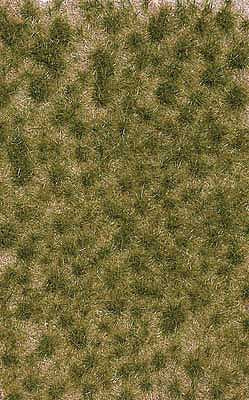 Busch 3536 All Scale Grass Tuft Sheet -- 2-Color Long Spring Tufts 1/4" .6cm Tall, 5-7/16 x 3-7/16" 13.8 x 8.8cm