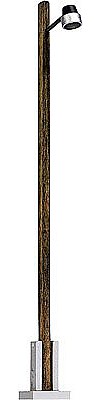 Busch 4135 HO Scale Streetlight on Wood Post -- With Yellow LED - 3-5/8" 9.2cm Tall