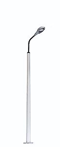 Busch 4137 HO Scale Streetlight w/Concrete Mast -- With Teardrop Light Housing (silver) 3-1/2" 9cm Tall