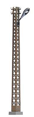 Busch 4181 HO Scale Lamp with Rusty Latticework Mast, Teardrop Lamp -- White Light, 4-3/16" 10.5cm Tall