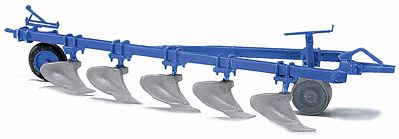 Busch 42851 HO Scale Fortschritt Sugar Beet Plow Attachment - Assembled -- Blue