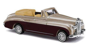 Busch 44450 HO Scale 1959 Bentley Convertible - Assembled -- Top Down (gold, brown)