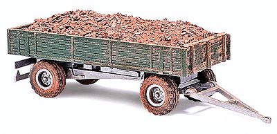 Busch 44922 HO Scale Wagon W/Manure Load Grn