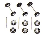 Busch 49951 HO Scale Tire and Axle Set -- Includes 3 Pair of Tires and 3 Axles