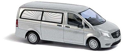 Busch 51130 HO Scale 2014 Mercedes-Benz Vito Cargo Van - Assembled -- Hearse (silver)