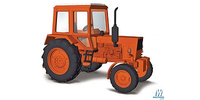 Busch 51300 HO Scale 1983 Belarus MTS 80 Farm Tractor - Assembled -- Orange
